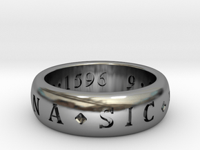 Sic Parvis Magna Uncharted Ring in Antique Silver