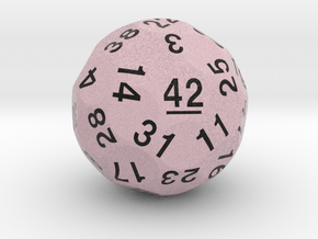 d42 Sphere Dice "Hitchhiker" in Natural Full Color Nylon 12 (MJF)