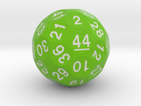 d44 Sphere Dice "Digit of Death" in Natural Full Color Nylon 12 (MJF)