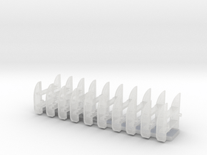 1/87 10 X Modern Pushbar in Clear Ultra Fine Detail Plastic
