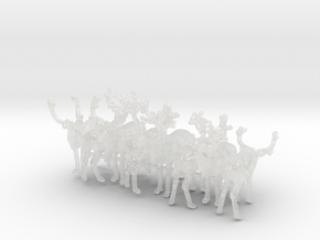 Reindeer Set 1:87 eight different pieces in Clear Ultra Fine Detail Plastic