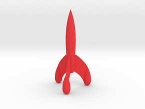Tintin Rocket in Red Processed Versatile Plastic