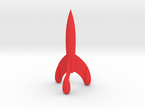 Tintin Rocket in Red Smooth Versatile Plastic