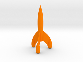 Tintin Rocket in Orange Smooth Versatile Plastic