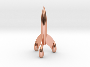 Tintin Rocket in Polished Copper