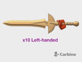 10x Left-hand Energy Sword: Angel Tear (30k Size) in Tan Fine Detail Plastic