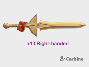 10x Right-hand Energy Sword: Angel Tear (30k Size) in Tan Fine Detail Plastic