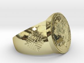 version 1 coin merged final resised in 18K Yellow Gold