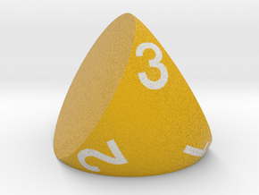 d3 Sphere Dice "Triad" in Natural Full Color Sandstone