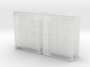 1:100 Control Cabinets in Clear Ultra Fine Detail Plastic