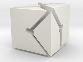 Cube puzzle in White Natural Versatile Plastic
