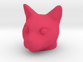 Cat Head in Pink Smooth Versatile Plastic