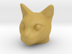 Cat Head in Tan Fine Detail Plastic