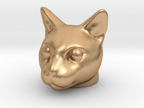 Cat Head in Natural Bronze