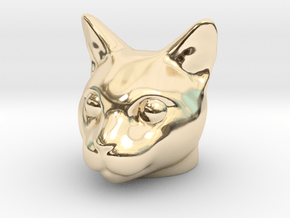 Cat Head in 14K Yellow Gold