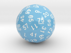 d75 Sphere Dice "Bingo Bonanza" in Smooth Full Color Nylon 12 (MJF)