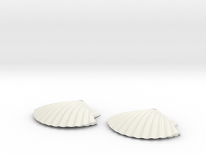 Concha earrings in White Natural Versatile Plastic
