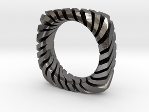 PILLOW CARVED TIGER RING  in Processed Stainless Steel 316L (BJT): 6.5 / 52.75