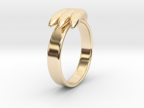 Jewelry Engagement Banana Ring in 9K Yellow Gold 