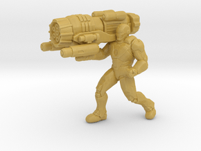 Ironman with Proton Cannon 28mm miniature game rpg in Tan Fine Detail Plastic