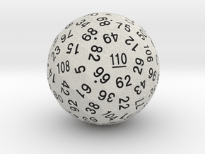 d110 Sphere Dice "Eleventy" in Standard High Definition Full Color