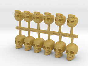 Skulls 01. 1:24 Scale in Tan Fine Detail Plastic