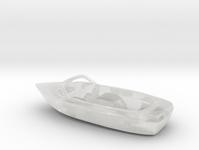 Motorboat 1:100 scale in Clear Ultra Fine Detail Plastic