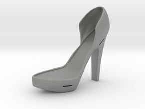 Left Leather Strap High Heel in Gray PA12