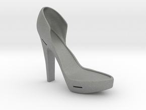 Right Leather Strap High Heel in Gray PA12
