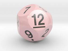 d12 Rhombic Sphere Dice in Smooth Full Color Nylon 12 (MJF)