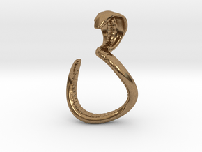 Snake Ring size 12 in Natural Brass