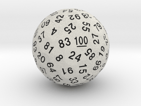 d100 Sphere Dice "Century" in Standard High Definition Full Color