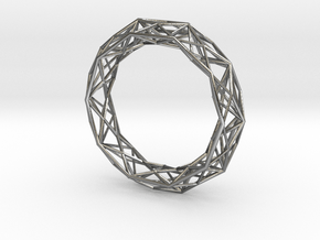 Geometric bracelet "Constructionist" in Polished Silver