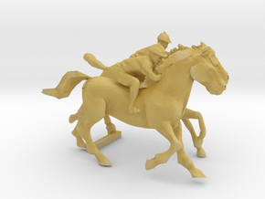 O Scale Jockey and Horses 1 in Tan Fine Detail Plastic