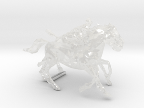 O Scale Jockey and Horses 1 in Clear Ultra Fine Detail Plastic