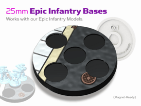 Urban Street : Epic Infantry Bases in Black PA12: Small
