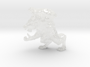 Pack Leader Werewolf HO scale 20mm miniature model in Clear Ultra Fine Detail Plastic
