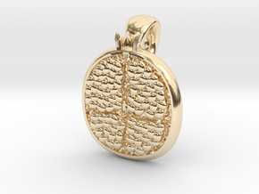 Pomegranate Pendant in 14k Gold Plated Brass: Small