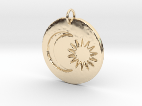 Málaysian Flag Icon Pendant in 14K Yellow Gold: Extra Small
