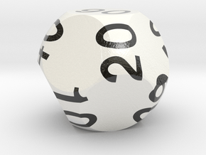 d10 Sphere Dice (00-90) in Smooth Full Color Nylon 12 (MJF)