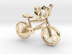 BMX Pendant in 14k Gold Plated Brass