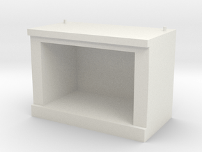 Dollhouse Bookshelf-STL-Bottom Cabinet in White Natural Versatile Plastic