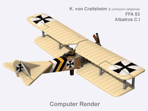 Kurt von Crailsheim Albatros C.I (full color) in Natural Full Color Nylon 12 (MJF)