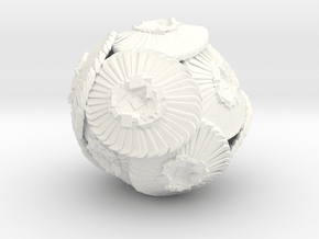 Coccolithus Sculpture 10cm - Science Gift in White Smooth Versatile Plastic