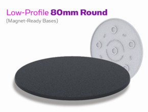 Blank : 80mm Low-Profile Round Bases in Black PA12
