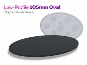 Blank : 105mm Low-Profile Oval Bases in Black PA12