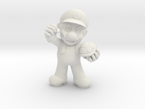 Super Mario Bros Character Miniature in White Natural Versatile Plastic