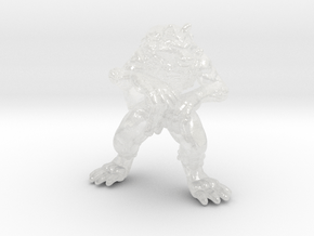 Werewolf Jon Talbain HO scale 20mm miniature model in Clear Ultra Fine Detail Plastic
