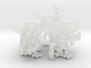 Gremlins HO scale 20mm miniature models set horror in Clear Ultra Fine Detail Plastic