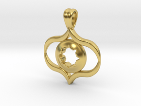 Star in the eye in Polished Brass